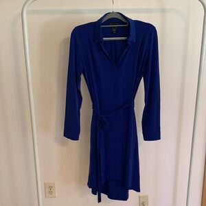 INC International Concepts Royal Blue Long Sleeve Dress